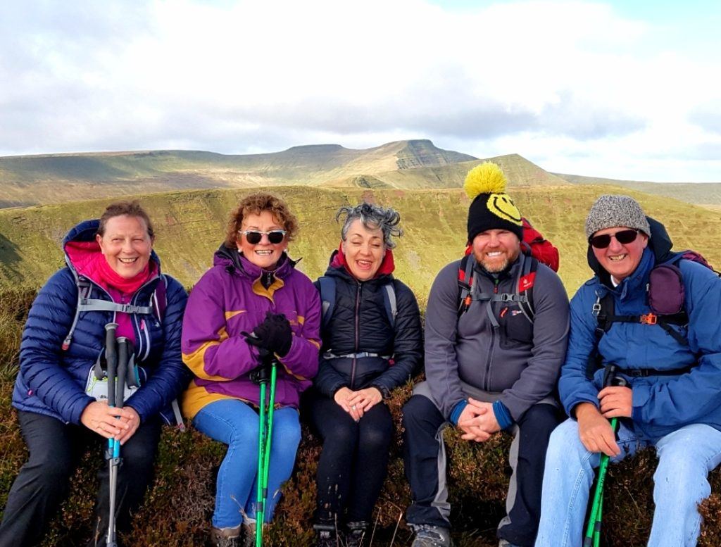Mountain Medicine walking group on a summit