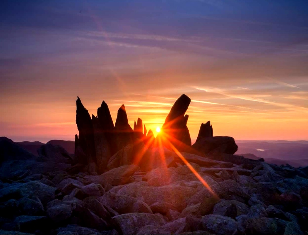 Sunset on a mountain